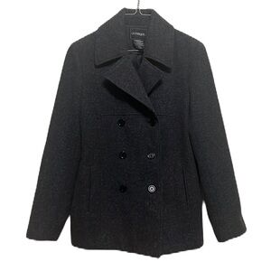 Women’s OUTBROOK, Button Down, Double Breasted Winter Coat, Charcoal, Size 4/6